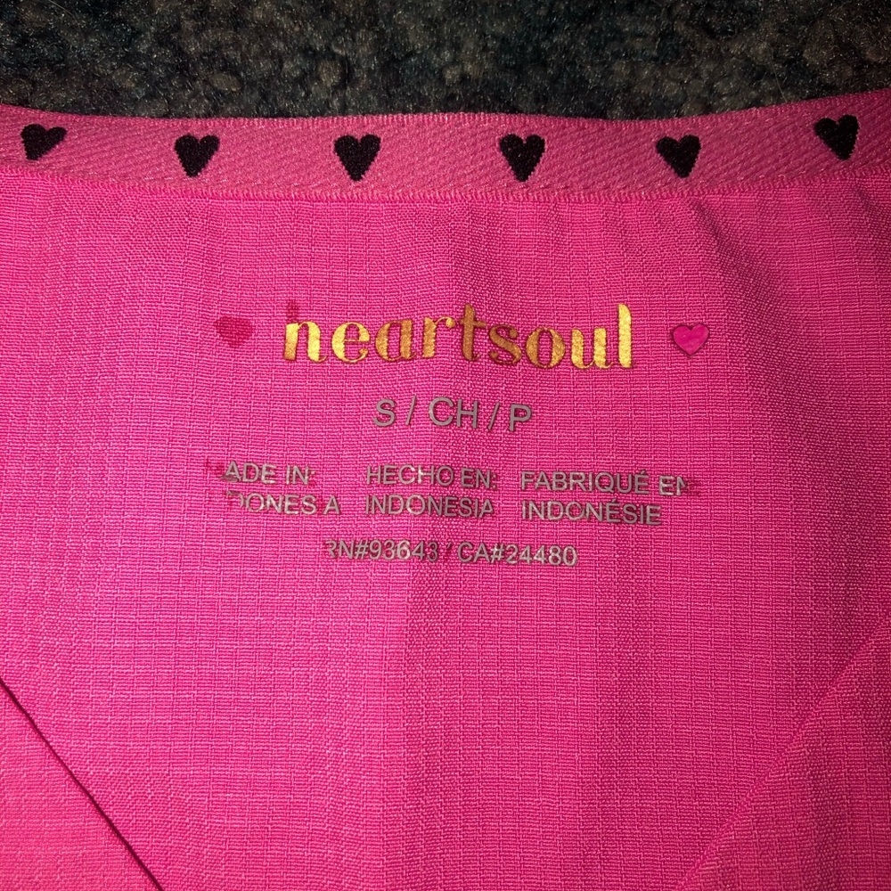 HeartSoul pink scrub top